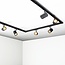 1.5 metre 1-phase track system set with Jamie spotlights, black