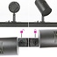 1-phase track system set of 3 metres with Jamie spotlights, black