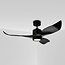 3-blade ceiling fan Mees incl. LED - black