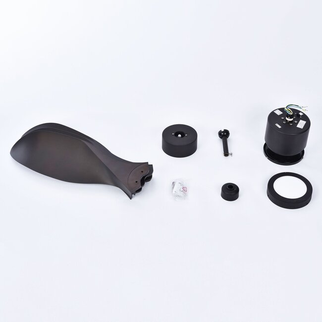 3-blade ceiling fan Mees incl. LED - black