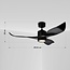 3-blade ceiling fan Mees incl. LED - black