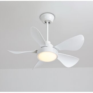 Ceiling fan Merel white with remote control including LED light