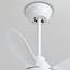 Merel White ceiling fan with remote control, including LED