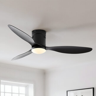 3-blade ceiling fan Zazoe incl. LED - black