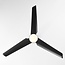 Black ceiling fan with remote control incl. LED - Akira