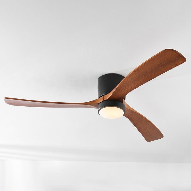 Rani ceiling fan with oak blades, including LED