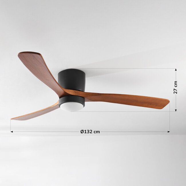 Ceiling fan Rani with oak blades incl. LED