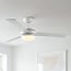Jinx Ceiling Fan incl. LED and Reversible Blades in White and Light Brown
