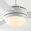 Jinx ceiling fan with LED and reversible blades in white and light brown