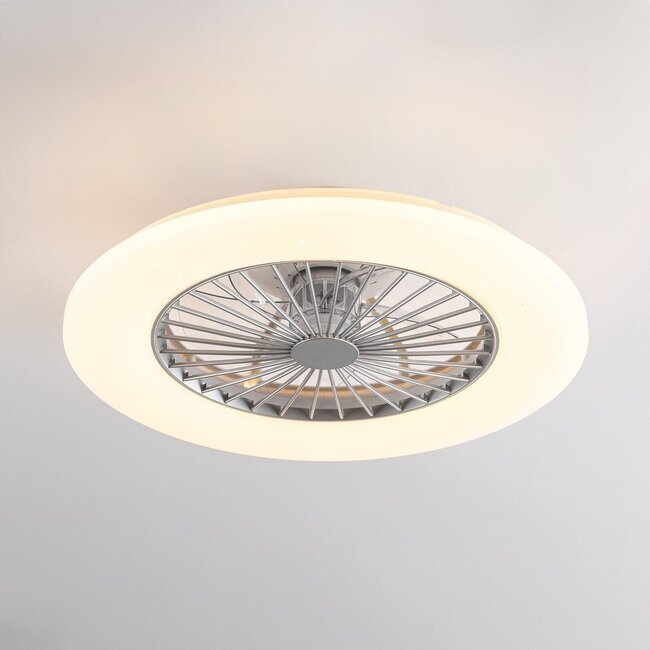 Smart ceiling fan, Warm white, with Wi-Fi and RGB function - Mira