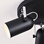 Modern Matt black with chrome ceiling spotlight, 3-light - Houston
