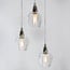 3-light pendant light Virginia - chrome and clear glass
