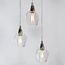 Chrome pendant lamp with transparent glass, 3-light - Virginia
