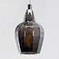 3-light industrial pendant light Veronica - chrome and smoked glass