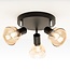 Ceiling spotlight with Amber glass, 3-light - Missouri
