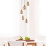 5-light designer pendant light Baton - matt black, sand gold and amber