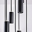 9-light designer pendant light Hialeah - matt black and sand gold
