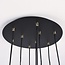 9-light designer pendant light Hialeah - matt black and sand gold