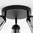 3-light modern ceiling spotlight Toledo - matt black and smoked grey