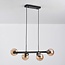 Modern 4-light pendant lamp with Amber glass - Saba