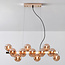 Luxury pendant lamp 16-light amber glass - Sunita