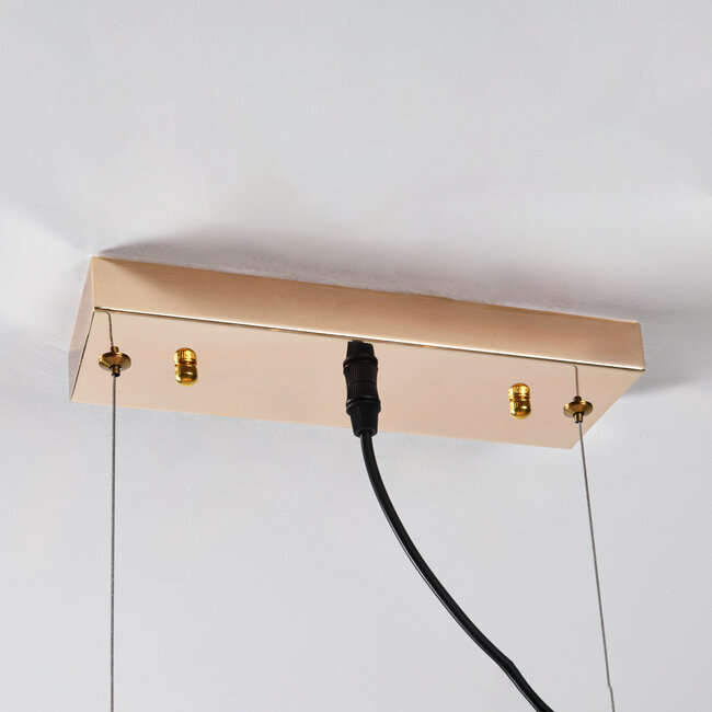 Luxury pendant lamp 16-light amber glass - Sunita