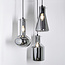 Industrial 3-light pendant lamp with smoked glass - Deidre