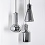 Industrial pendant light Deidre 3-light in grey smoked glass