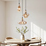 Industrial pendant lamp with Amber glass, 3-light - Trinidad