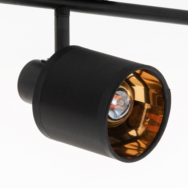 ceiling light Finley with 3 adjustable spotlights - black