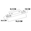 Double-sided centre feed connection block for 1-phase track, white