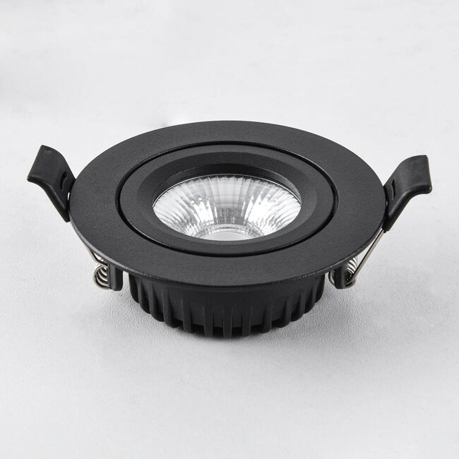 Recessed spotlight Siem with CCT switch - black