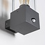 Modern dark grey wall lamp with sensor - Mick