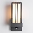 Industrial dark grey wall lamp with sensor - Tijn