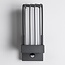 Industrial outdoor wall light Tijn with sensor - anthracite