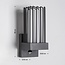 Industrial dark grey wall lamp with sensor - Tijn