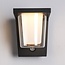 Dark grey outdoor wall light with sensor - Lio