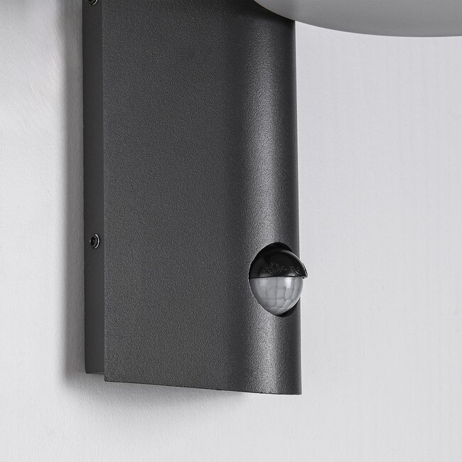 Outdoor wall light Mayson with sensor - anthracite with integrated LED