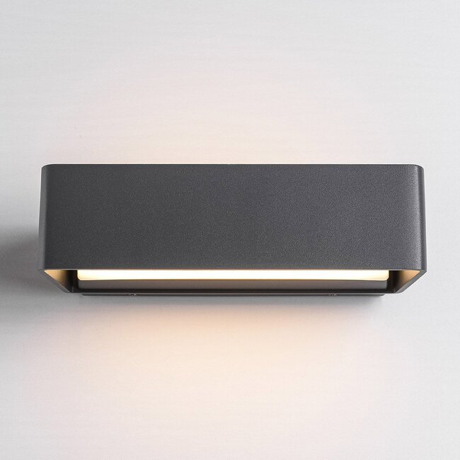 Designer outdoor wall light Raf - anthracite with integrated LED