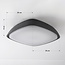 Dark grey designer lighting ceiling lamp for outdoor use - Bodi