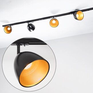 1.5 metre 1-phase track system set with Jacques spotlights, black