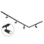 Modern 3-metre single-phase track lighting system with Jazz spotlights - ceiling lights