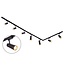 Modern 3-metre single-phase track lighting system with Juliette spotlights - ceiling lights