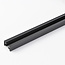 Connectable 1-phase track 75 cm with end cap, without connection block, black