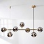 Hepta pendant lamp designer lighting with smoked glass spheres