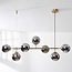 Hepta pendant lamp designer lighting with smoked glass spheres