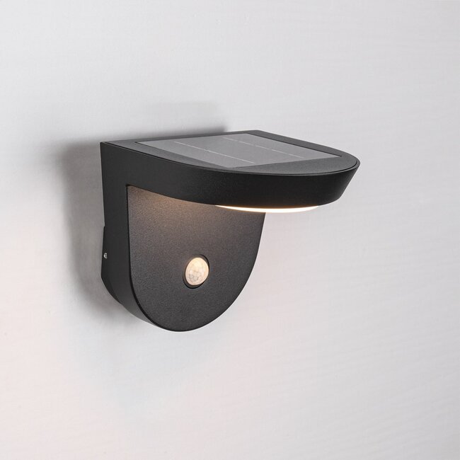 Solar wall light with sensor - Jackson