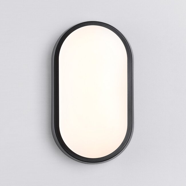 Outdoor wall light with adjustable colour temperature - black
