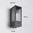 Outdoor wall light Amiens glass with ribbed detail and motion sensor