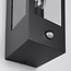 Outdoor wall light Nantes with sensor - black